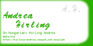 andrea hirling business card